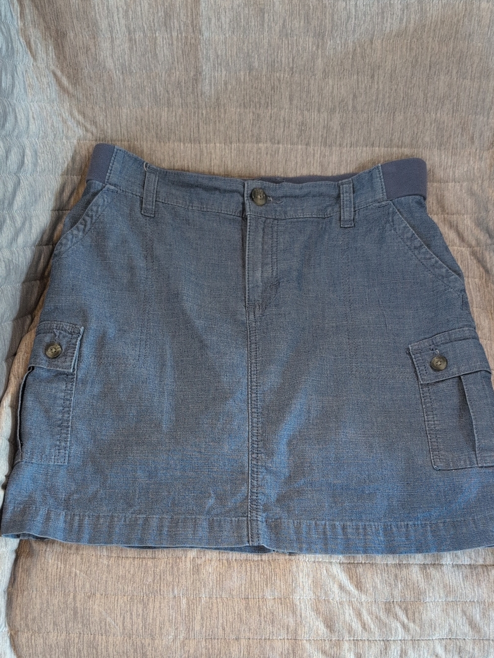 Lee Navy Blue Casual Skirt with Branded Waist Label